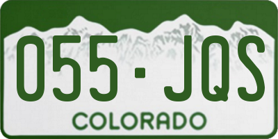 CO license plate 055JQS