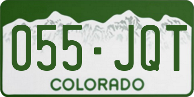 CO license plate 055JQT