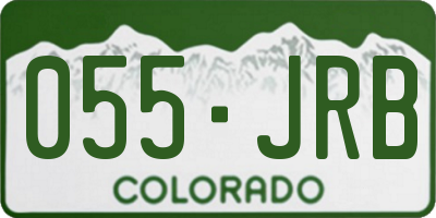 CO license plate 055JRB