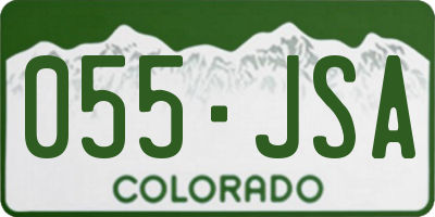 CO license plate 055JSA