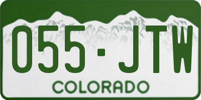 CO license plate 055JTW