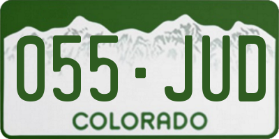 CO license plate 055JUD
