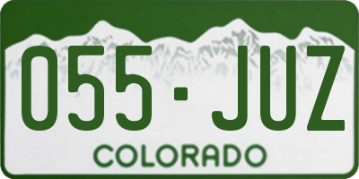 CO license plate 055JUZ