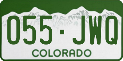 CO license plate 055JWQ