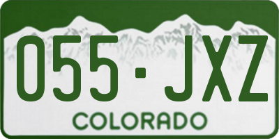 CO license plate 055JXZ