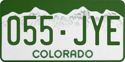CO license plate 055JYE