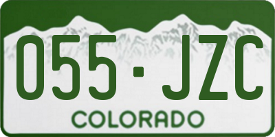 CO license plate 055JZC