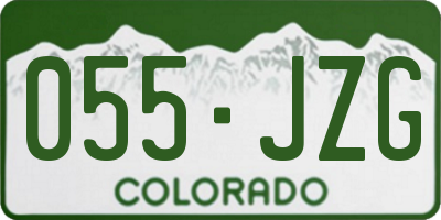 CO license plate 055JZG