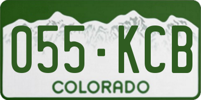 CO license plate 055KCB