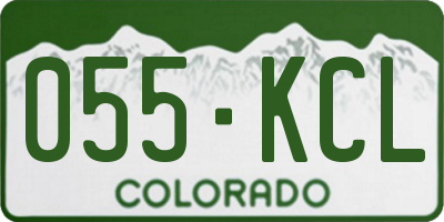 CO license plate 055KCL