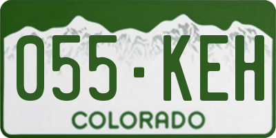 CO license plate 055KEH