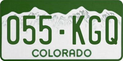 CO license plate 055KGQ