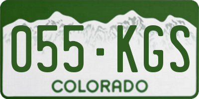 CO license plate 055KGS