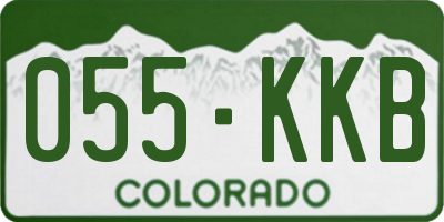 CO license plate 055KKB