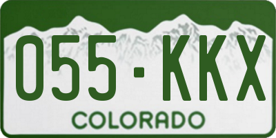 CO license plate 055KKX