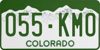 CO license plate 055KMO