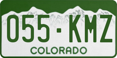 CO license plate 055KMZ