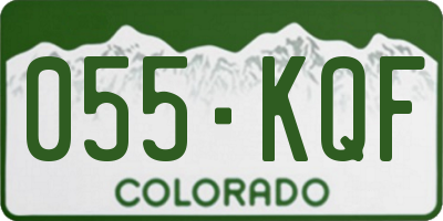 CO license plate 055KQF