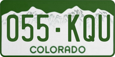 CO license plate 055KQU