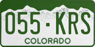 CO license plate 055KRS