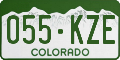 CO license plate 055KZE