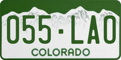 CO license plate 055LAO