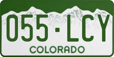 CO license plate 055LCY