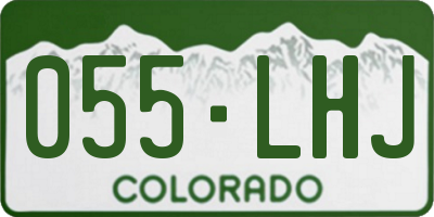 CO license plate 055LHJ