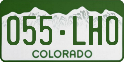 CO license plate 055LHO