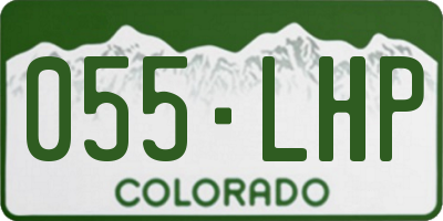 CO license plate 055LHP