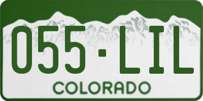 CO license plate 055LIL