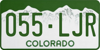 CO license plate 055LJR