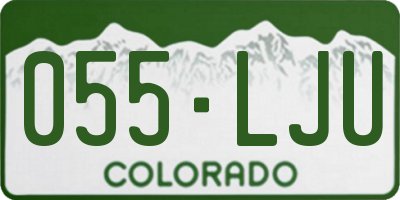 CO license plate 055LJU