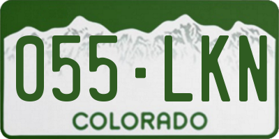 CO license plate 055LKN