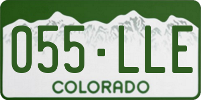 CO license plate 055LLE