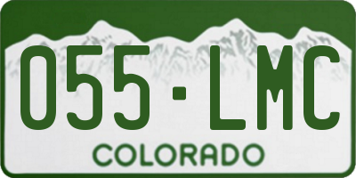 CO license plate 055LMC