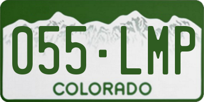 CO license plate 055LMP