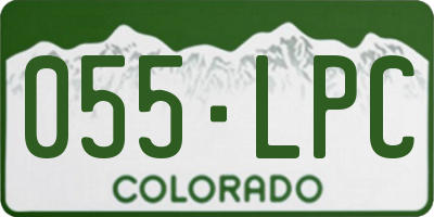 CO license plate 055LPC