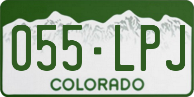 CO license plate 055LPJ