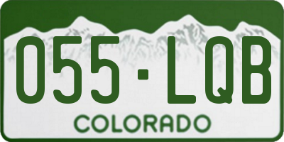 CO license plate 055LQB