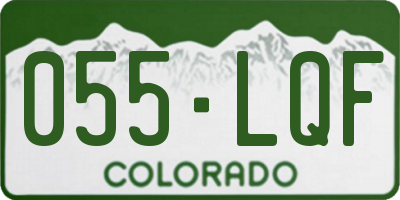 CO license plate 055LQF