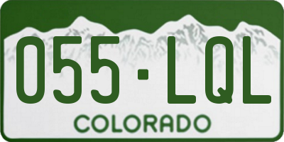 CO license plate 055LQL