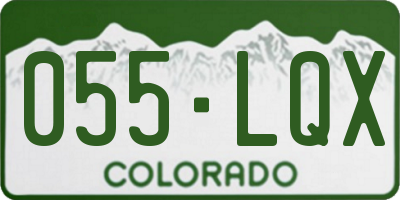 CO license plate 055LQX