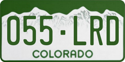CO license plate 055LRD