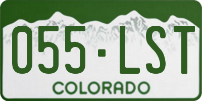 CO license plate 055LST