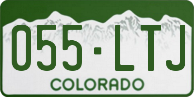 CO license plate 055LTJ