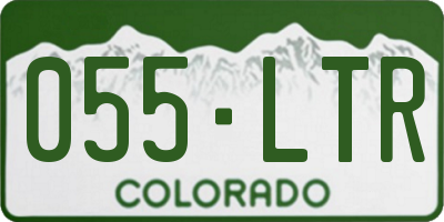 CO license plate 055LTR