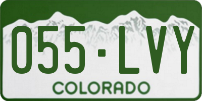 CO license plate 055LVY