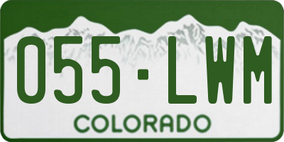 CO license plate 055LWM