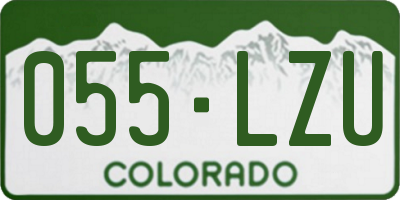 CO license plate 055LZU